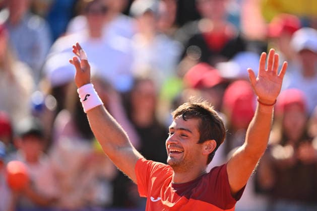 Tiriac Open final, Navone v Merida Mariano Navone of Argentina reacts during the Tiriac Open final played against Daniel Merida of Spain, in Bucharest, April 05, 2026. Alex Nicodim Imago Images Copyright: xAlexxNicodimx