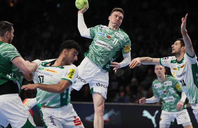 GER HBL Season 2025 2026 FÜCHSE Berlin vs SC DhfK Leipzig, 05 04 26, Max Schmeling Halle, Berlin, Lasse LUDWIG Füchse Berlin 1
