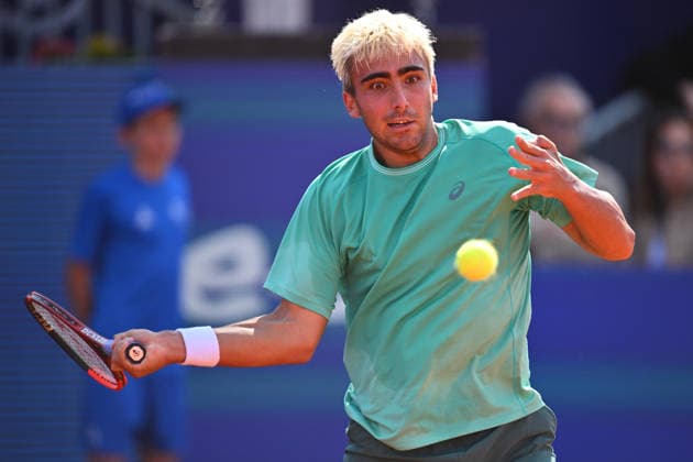 Tiriac Open final, Navone v Merida Daniel Merida of Spain reacts during the Tiriac Open final played against Mariano Navone of Argentina, in Bucharest, April 05, 2026. Alex Nicodim Imago Images Copyright: xAlexxNicodimx