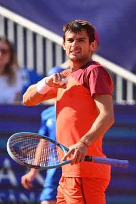 Tiriac Open final, Navone v Merida Mariano Navone of Argentina reacts during the Tiriac Open final played against Daniel Merida of Spain, in Bucharest, April 05, 2026. Alex Nicodim Imago Images Copyright: xAlexxNicodimx