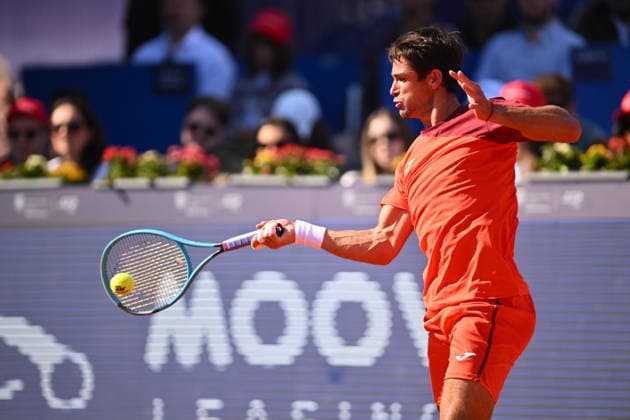 Tiriac Open final, Navone v Merida Mariano Navone of Argentina reacts during the Tiriac Open final played against Daniel Merida of Spain, in Bucharest, April 05, 2026. Alex Nicodim Imago Images Copyright: xAlexxNicodimx