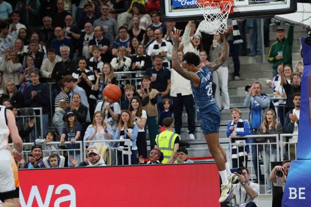 Dunk by Michael Weathers MLP Academics Heidelberg, 20 GER, MLP Academics Heidelberg vs Rostock Seawolves, Basketball, easycredit Basketball Bundesliga, 28 Matchday, Season, 2025 2026, 05 04 2026 GER, MLP Academics Heidelberg vs Rostock Seawolves, Basketball, easycredit Basketball Bundesliga, 28 Matchday, Season, 2025 2026, 205 04 2026 Heidelberg Copyright: xEibner-Pressefoto JoergxHirschx EP_JHH