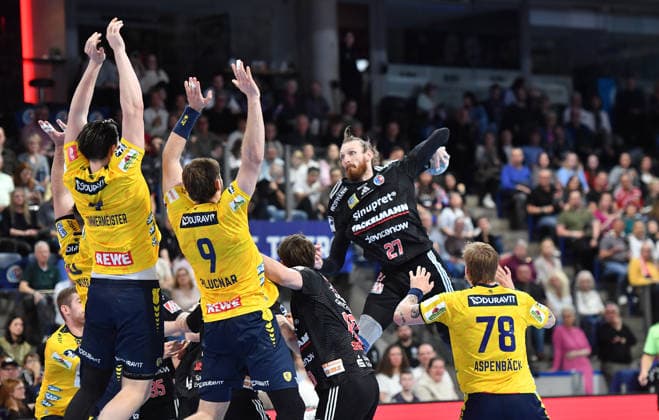 Handball, HBL, HC Erlangen - Rhein-Neckar Löwen