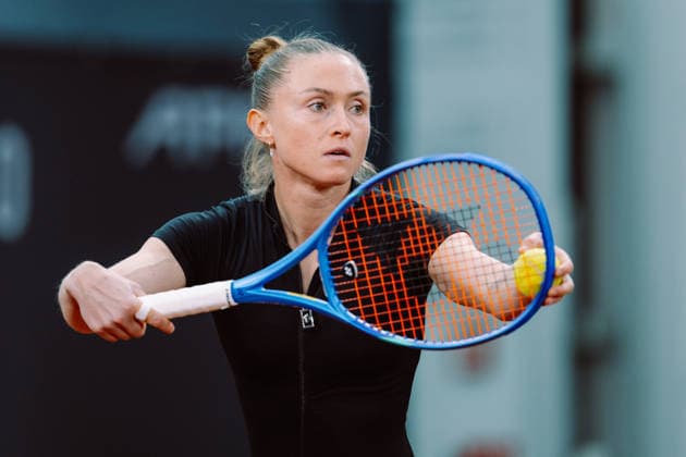 Sport Bilder des Tages TENNIS - WTA, Tennis Damen Upper Austria Ladies Linz LINZ,AUSTRIA,05.APR.26 - TENNIS - WTA Tour, Upper Austria Ladies Linz. Image shows Aliaksandra Sasnovich (RUS).  GEPAxpictures xAlexanderxSolc