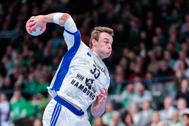 Moritz Sauter Handball Sport Verein Hamburg, 33 GER, GWD Minden vs Handball Sport Verein Hamburg, Handball, 1 Bundesliga, Matchday 27, Season 2025 2026, 05 04 2026 GER, GWD Minden vs Handball Sport Verein Hamburg, Handball, 1 Bundesliga, Matchday 27, Season 2025 2026, 05 04 2026 Minden Copyright: xEibner-Pressefoto JanxRollingerx EP_JSK