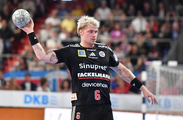 05 04 2026 Handball 1 Bundesliga DAIKIN HBL Season 2025 2026 27 Matchday HC Erlangen Metropolregion Nürnberg HCE Rhein Neckar Löwen OGo xogox Marek Nissen 6, HC Erlangen HCE