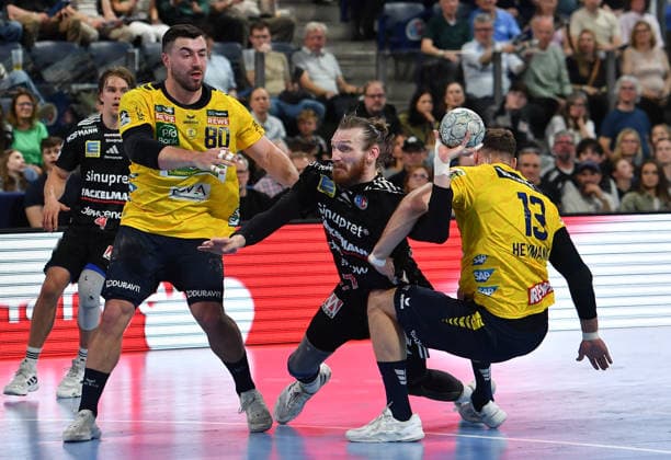 05 04 2026 Handball 1 Bundesliga DAIKIN HBL Season 2025 2026 27 Matchday HC Erlangen Metropolregion Nuremberg HCE Rhein Neckar Löwen OGo xogox Jannik Kohlbacher 80, Rhein Neckar Löwen Antonio Metzner 27, HC Erlangen HCE Sebastian Heymann 13, Rhein Neckar Löwen
