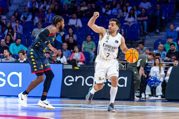 ESP Real Madrid v Morabanc Andorra Liga Endesa Facundo Campazzo of Real Madrid during the Liga Endesa match, between Real Madrid and Morabanc Andorra played at Movistar Arena Stadium on April 5, 2026 in Madrid Spain Madrid Spain Basketball Copyright: xAlbaxPachecox xAgenciaxLOFx