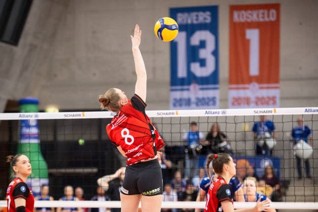 Jette Kuipers Dresdner SC, 08 GER, Allianz MTV Stuttgart Dresdner SC, Volleyball Bundesliga, VBL, 2025 2026 season, playoffs semi-final, match 1, 05 04 2026 GER, Allianz MTV Stuttgart Dresdner SC, Volleyball Bundesliga, VBL, 2025 2026 season, playoffs semi-final, match 1, 05 04 2026 Stuttgart Copyright: xSandyxDinkelackerx EP_SDR