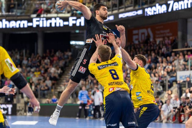 HCE05, Tim Nothdurft Rhein Neckar Löwen, 08 HC Erlangen vs Rhein Neckar Löwen, Handball, 1 Handball Bundesliga, Season 2025 2026, 28 Matchday, 05 04 2026 HC Erlangen vs Rhein Neckar Löwen, Handball, 1 Handball Bundesliga, Season 2025 2026, 28 Matchday, 05 04 2026 Nuernberg Copyright: xEibner-Pressefoto ArdanxFuessmanx EP_AFN