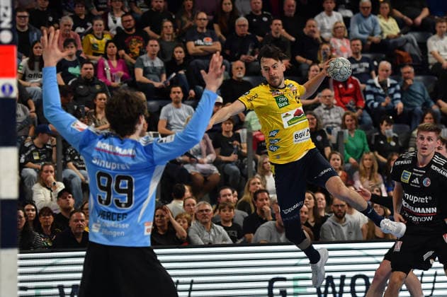 05 04 2026 Handball 1 Bundesliga DAIKIN HBL Season 2025 2026 27 Matchday HC Erlangen Metropolregion Nuremberg HCE Rhein Neckar Löwen OGo xogox Patrick Groetzki 24, Rhein Neckar Löwen