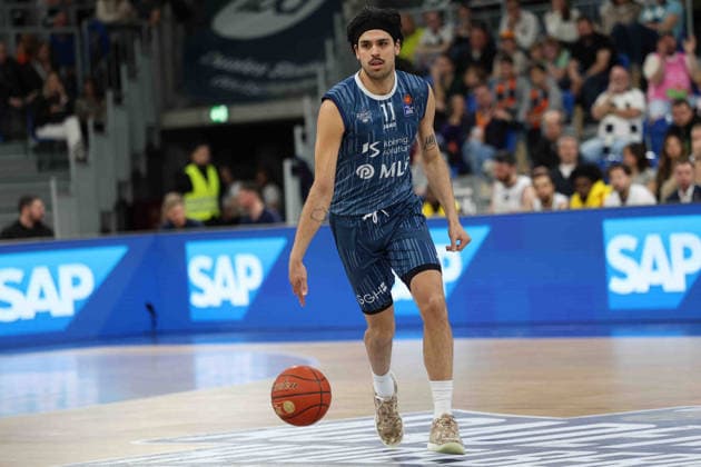 Erol Ersek MLP Academics Heidelberg, 11 GER, MLP Academics Heidelberg vs Rostock Seawolves, Basketball, easycredit Basketball Bundesliga, 28 Matchday, Season, 2025 2026, 05 04 2026 GER, MLP Academics Heidelberg vs Rostock Seawolves, Basketball, easycredit Basketball Bundesliga, 28 Matchday, Season, 2025 2026, 205 04 2026 Heidelberg Copyright: xEibner-Pressefoto JoergxHirschx EP_JHH