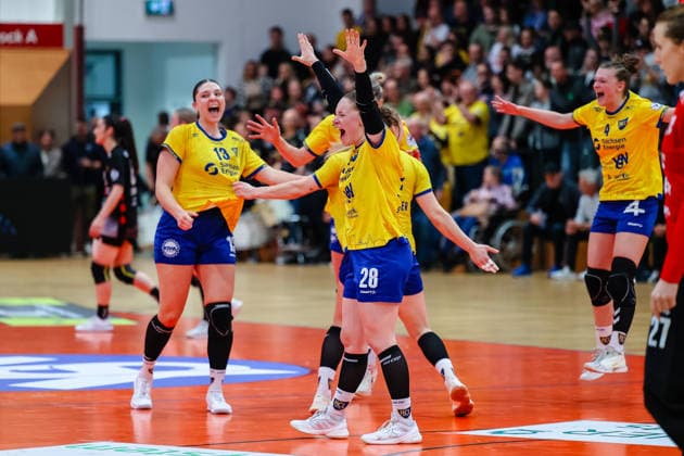 Lara Tauchmann HC Leipzig, 28 Jubel Freude nach dem Sieg , HC Leipzig vs HC Roedertal, Handball, 2 Alsco Handball Bundesliga Frauen, 05 Spieltag, Saison 2025 2026, 05 04 2026, HC Leipzig vs HC Roedertal, Handball, 2 Alsco Handball Bundesliga Frauen, 05 Spieltag, Saison 2025 2026, 05 04 2026 Leipzig Copyright: xEibner-Pressefoto LauraxRoemerx EP_LRR
