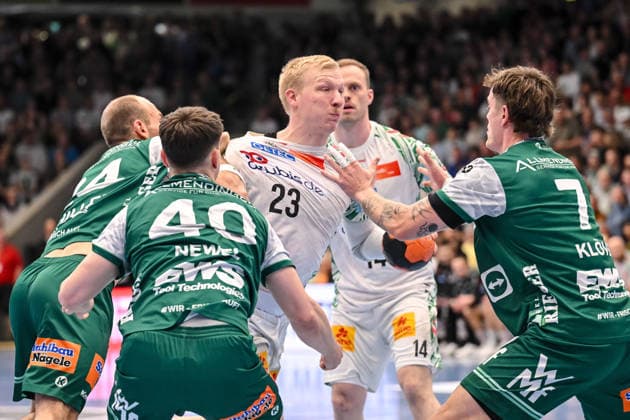 Goeppingen, Germany, 05 04 26 during the Daikin Handball Bundesliga match between FRISCH AUF Goeppingen vs SC Magdeburg at EWS Arena on April 05, 2026 in Goeppingen, Germany Photo by Harry Langer DeFodi Images Goeppingen, Germany, 05 04 26 during the Daikin Handball Bundesliga match between FRISCH AUF Goeppingen vs SC Magdeburg at EWS Arena on April 5, 2026 in Goeppingen, Germany Photo by Harry Langer DeFodi Images Photo by Harry Langer DeFodi Images