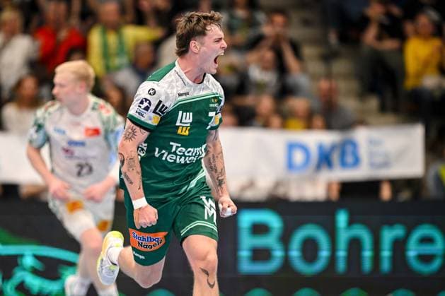 Goeppingen, Germany, 05 04 26 Victor Kloeve FRISCH AUF Goeppingen gestures, gestures during the Daikin Handball Bundesliga match between FRISCH AUF Goeppingen vs SC Magdeburg at EWS Arena on 05 April 2026 in Goeppingen, Germany Photo by Harry Langer DeFodi Images Goeppingen, Germany, 05 04 26 Victor Kloeve FRISCH AUF Goeppingen gestures during the Daikin Handball Bundesliga match between FRISCH AUF Goeppingen vs SC Magdeburg at EWS Arena on April 5, 2026 in Goeppingen, Germany Photo by Harry Langer DeFodi Images Photo by Harry Langer DeFodi Images