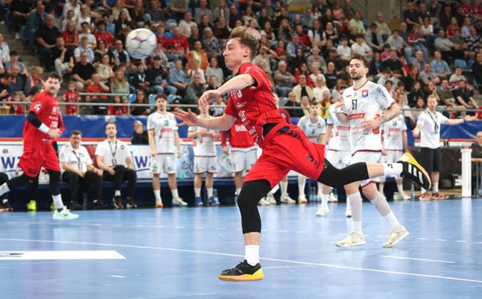 05 04 2026, Germany, Bietigheim, Handball 2 Bundesliga, SG BBM Bietigheim vs TV 05 07 Hüttenberg, Maxim Orlov BBM