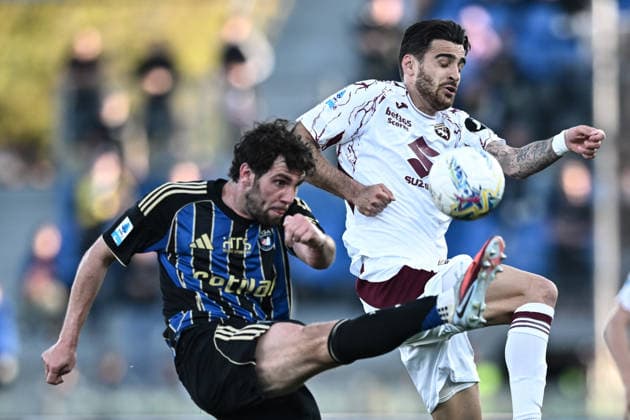 Mp Pisa 05 04 2026 - campionato di calcio serie A Pisa-Torino foto Matteo Papini Image nella foto: Sandro Kulenovic-Arturo Calabresi 
