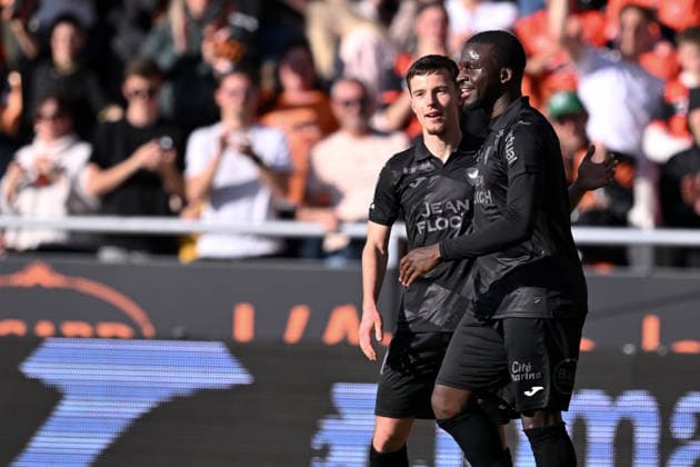 FC Lorient v Paris FC - Ligue 1 McDonald s 2025 2026 11 Theo LE BRIS (fcl) - 12 Bamba DIENG (fcl) during the Ligue 1 McDonald s match between Lorient and Paris at Stade du Moustoir on April 5, 2026 in Lorient, France. Lorient France  Copyright: xFEPx 776348339