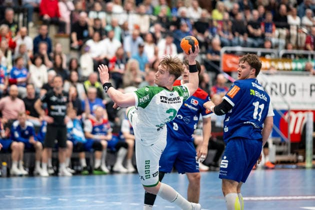 Tjoervi Tyr Gislason HC Oppenweiler Backnang, 03 , at the throw HBW Balingen Weilstetten vs HC Oppenweiler Backnang, Handball, 2 Bundesliga, Matchday 26, Season 2025 2026, 05 04 2026, Eibner Pressefoto Andreas Ulmer HBW Balingen Weilstetten vs HC Oppenweiler Backnang, Handball, 2 Bundesliga, Matchday 26, Season 2025 2026, 05 04 2026, Balingen Copyright: xEibner-Pressefoto AndreasxUlmerx EP_AUR