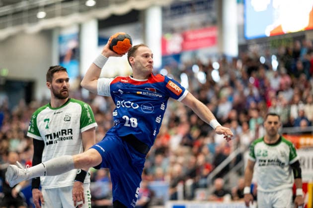 Tobias Heinzelmann HBW Balingen Weilstetten, 28 , beikm Wurf HBW Balingen Weilstetten vs HC Oppenweiler Backnang, Handball, 2 Bundesliga, Matchday 26, Season 2025 2026, 05 04 2026, Eibner Pressefoto Andreas Ulmer HBW Balingen Weilstetten vs HC Oppenweiler Backnang, Handball, 2 Bundesliga, Matchday 26, Season 2025 2026, 05 04 2026, Balingen Copyright: xEibner-Pressefoto AndreasxUlmerx EP_AUR