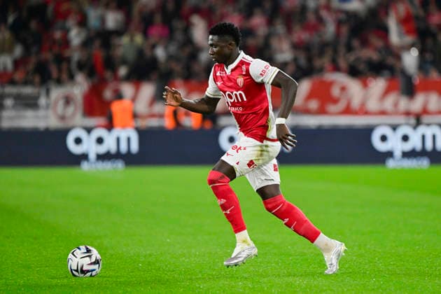FOOTBALL : AS Monaco VS Olympique de Marseille - Ligue 1 McDonald s - 05 04 2026 Lamine Camara (ASM) - Ligue 1 McDonald™s match between AS Monaco and Olympique de Marseille on April 5, 2026 at the Louis II Stadium in Monaco. MonacoMonaco  Copyright: xWilliamxCannarellax
