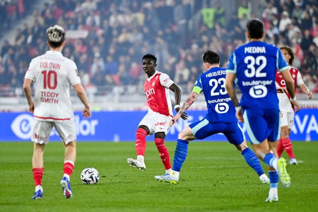 AS Monaco v Olympique de Marseille - Ligue 1 McDonald s 2025 2026 15 Lamine CAMARA (asm) during the Ligue 1 McDonald s match between Monaco and Marseille at Stade Louis II on April 5, 2026 in Monaco, Monaco. Monaco Monaco  Copyright: xFEPx 776348338