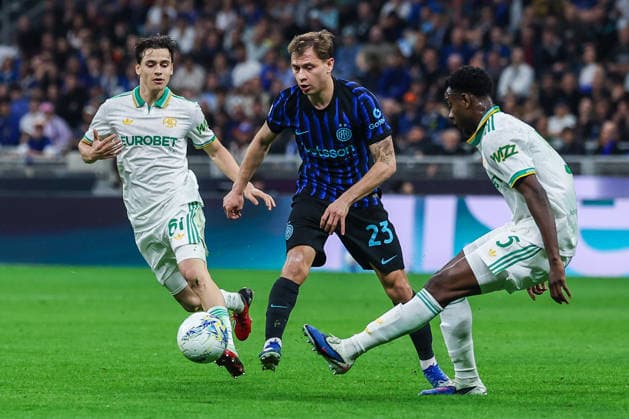 FC Internazionale vs AS Roma Serie A 2025 26 05 04 2026 Nicolo Barella of FC Internazionale seen in action during Serie A 2025 26 football match between FC Internazionale and AS Roma at San Siro Stadium in Milan Copyright: xBEAUTIFULxSPORTS Carabellix