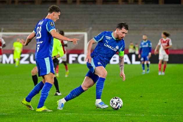 FOOTBALL : AS Monaco VS Olympique de Marseille - Ligue 1 McDonald s - 05 04 2026 Pierre-Emile Hojbjerg (OM) - Ligue 1 McDonald™s match between AS Monaco and Olympique de Marseille on April 5, 2026 at the Louis II Stadium in Monaco. MonacoMonaco  Copyright: xWilliamxCannarellax