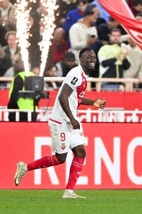 AS Monaco v Olympique de Marseille - Ligue 1 McDonald s 2025 2026 09 Folarin BALOGUN (asm) during the Ligue 1 McDonald s match between Monaco and Marseille at Stade Louis II on April 5, 2026 in Monaco, Monaco. Monaco Monaco  Copyright: xFEPx 776348338