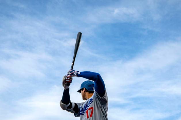 Los Angeles Dodgers Shohei Ohtani (17) prepares to bat during a game against the Washington Nationals at Nationals Park in Washington, DC on Sunday, April 5, 2026.  WAP20260405378 BONNIExCASH