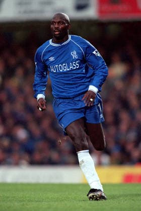Chelsea V Leicester City, Premier League George Weah of Chelsea running during the Premier League match between Chelsea and Leicester City at Stamford Bridge on January 15, 2000 in London, England. London Stamford Bridge England United Kingdom Copyright: xAllstarxPicturexLibraryxLtdx