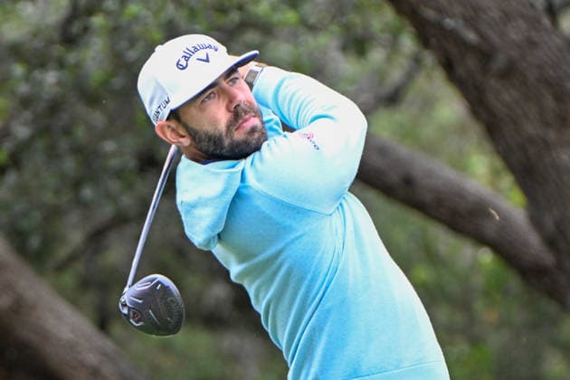 SAN ANTONIO, TX - APRIL 05: Erik van Rooyen (RSA) watches his tee shot on 14 during the third round of the Valero Texas Open on April 5, 2026, at the AT&T Oaks Course at TPC San Antonio, San Antonio, Texas. (Photo by Ken Murray Icon Sportswire) GOLF: APR 05 PGA, Golf Herren Valero Texas Open EDITORIAL USE ONLY Icon2604050064
