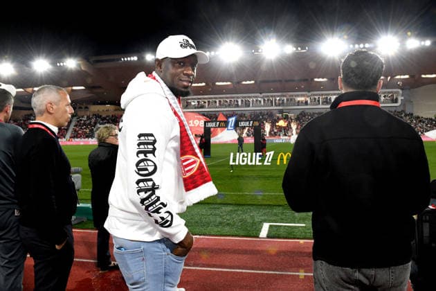 Football, France, AS Monaco - Olympique Marseille, Usain Bolt as a guest