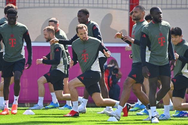 Harry KANE Bayern Muenchen,Center , Final training on 06 04 2026 Football Champions League,Season 2025 26, Quarterfinals Real Madrid FC Bayern Muenchen Â