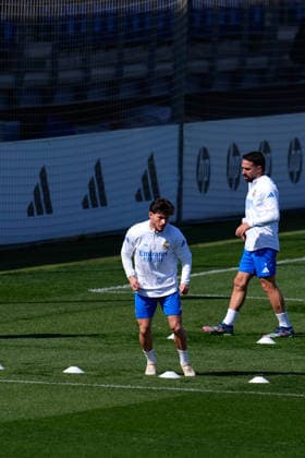 April 6, 2026, Madrid, Madrid, Spain: Fran Garcia during the training day of Real Madrid ahead the UEFA Champions League 2025 26, Quarter-finals First Leg, football match against FC Bayern Munich at Ciudad Deportiva Real Madrid on April 06, 2026, in Valdebebas, Madrid, Spain. Real Madrid Training And press conference, PK, Pressekonferenz - Uefa Champions League 2025 26 Quarter-Finals First Leg - ZUMAa181 20260406_zaa_a181_015 Copyright: xDennisxAgyemanx