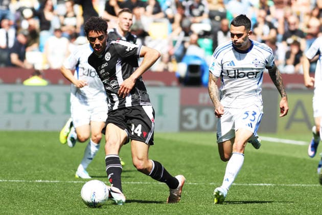 Udinese s Arthur Atta during the Serie A soccer match between Udinese and Como at the Bluenergy Stadium in Udine, north east Italy - Monday, April 06,2026 - soccer  Copyright: xAndreaxBressanutti LaPressex