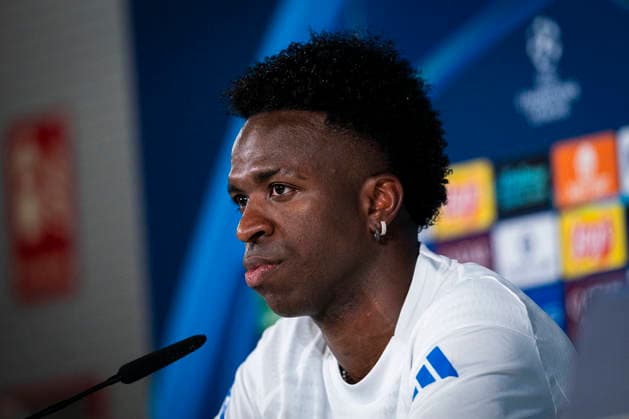 REAL MADRID V BAYERN MUNCHEN. CHAMPIONS LEAGUE 2025 2026. QUARTER-FINALS. 1ST LEG. Real Madrid CF s Vinicius Junior during the press conference, PK, Pressekonferenz prior to the Champions League Quarter-finals, first leg against Bayern Munchen. April 6, 2026. (ALTERPHOTOS Tomas Garrido) MadridSpain  Copyright: xTomasxGarridox