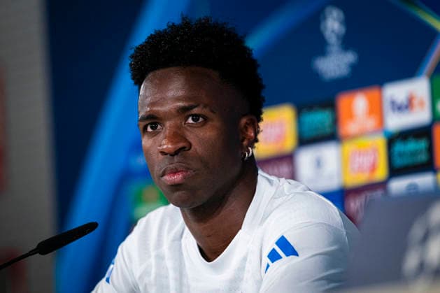 REAL MADRID V BAYERN MUNCHEN. CHAMPIONS LEAGUE 2025 2026. QUARTER-FINALS. 1ST LEG. Real Madrid CF s Vinicius Junior during the press conference, PK, Pressekonferenz prior to the Champions League Quarter-finals, first leg against Bayern Munchen. April 6, 2026. (ALTERPHOTOS Tomas Garrido) MadridSpain  Copyright: xTomasxGarridox
