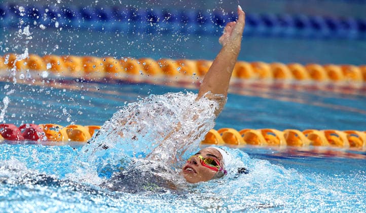 SWIMMING AUSTRALIAN CHAMPIONSHIPS, Kaylee Mckeown in the Women s 200m Backstroke final during the Australian Swim1ing Championships on the Gold Coast Aquatic Centre on the Gold Coast, Sunday, April 6, 2026. ( NO ARCHIVING, EDITORIAL USE ONLY GOLD COAST QUEENSLAND AUSTRALIA  Copyright: xx 20260406119090803074