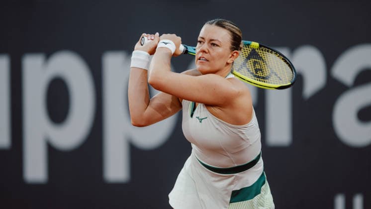 TENNIS - WTA, Tennis Damen Upper Austria Ladies Linz LINZ,AUSTRIA,06.APR.26 - TENNIS - WTA Tour, Upper Austria Ladies Linz. Image shows Dalma Galfi (HUN).  GEPAxpictures xAlexanderxSolc