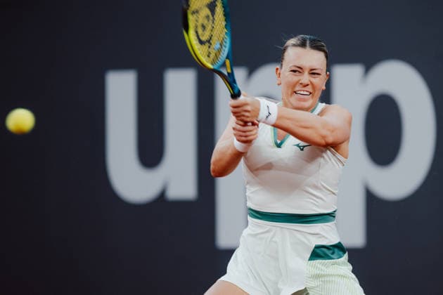 TENNIS - WTA, Tennis Damen Upper Austria Ladies Linz LINZ,AUSTRIA,06.APR.26 - TENNIS - WTA Tour, Upper Austria Ladies Linz. Image shows Dalma Galfi (HUN).  GEPAxpictures xAlexanderxSolc