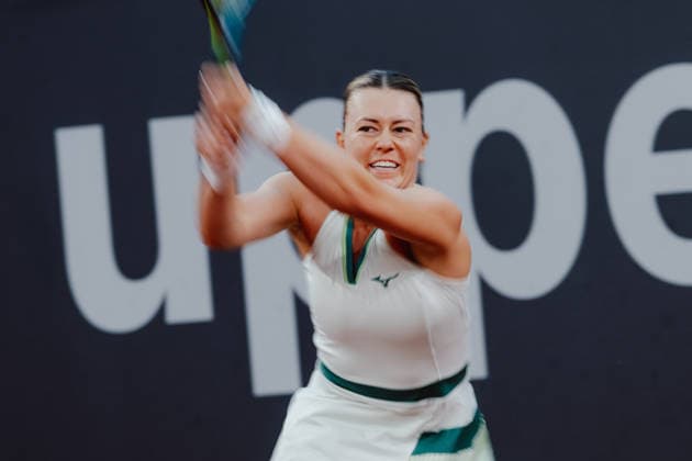 TENNIS - WTA, Tennis Damen Upper Austria Ladies Linz LINZ,AUSTRIA,06.APR.26 - TENNIS - WTA Tour, Upper Austria Ladies Linz. Image shows Dalma Galfi (HUN).  GEPAxpictures xAlexanderxSolc