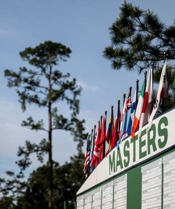 260406 General view of the leaderboard prior to the 2026 Masters Golf Tournament on April 6, 2026 in Augusta Photo Petter Arvidson BILDBYRAN kod PA PA1190 golf masters bbeng the masters augusta genre  Copyright: PETTERxARVIDSON BB260406PA018