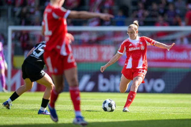 Soccer, Womens DFB Cup, 20260406, FC Bayern Munich SGS Essen In the picture Georgia STANWAY Bayern, 31 Munich FC Bayern Campus Bayern Germany Copyright: Passion2Press MarkusxFischerx