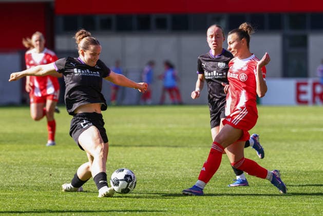 Arianna Caruso 27, FC Bayern Munich at the match between FC Bayern Munich v SGS Essen, Football, Women, DFB Cup Women, 2025 2026, Semifinal on 06 04 2026 in Munich, FC Bayern Campus Bayern Germany