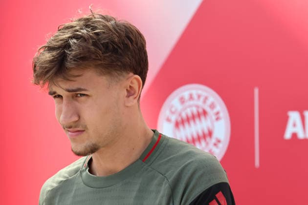 20 Tom Bischof, Portraet, Portrait, Football Final training before UEFA Champions League match Real Madrid CF FC Bayern München 06 04 2026 Training ground, Säbenerstr PHOTO Mladen Lackovic LakoPress