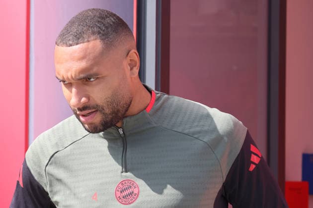 4 Jonathan Tah, Portraet, Portrait, Football Final training before UEFA Champions League match Real Madrid CF FC Bayern Munich 06 04 2026 Training ground, Säbenerstr PHOTO Mladen Lackovic LakoPress