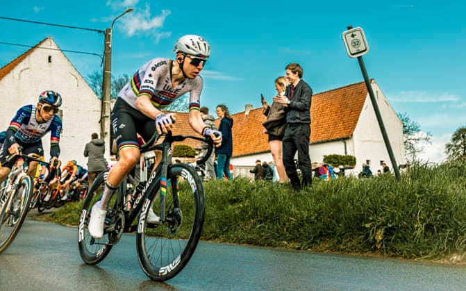Cycling, Tadej Pogacar and other pros face loss of driving licence for running a red light at the Tour of Flanders, archive pictures