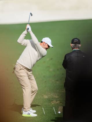 260406 Scottie Scheffler of the United States during practice at the range prior to the 2026 Masters Golf Tournament on April 6, 2026 in Augusta Photo Petter Arvidson BILDBYRAN kod PA PA1190 golf masters bbeng the masters augusta  Copyright: PETTERxARVIDSON BB260406PA038