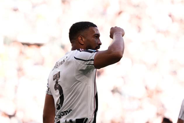 Juventus™ Bremer celebrates after scoring the 1-0 goal for his team during the Serie A soccer match between Juventus Fc and Genoa the Juventus Stadium in Turin, north west Italy - April 6, 2026. - Soccer  Copyright: xFabioxFerrari LaPressex